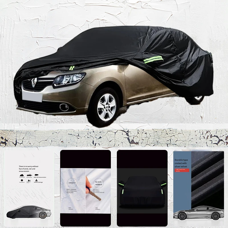 

For Renault Symbol Anti-UV Sun Shade Rain Snow Resistant Dustproof Black cover Car umbrella Full Car Cover Outdoor Protection