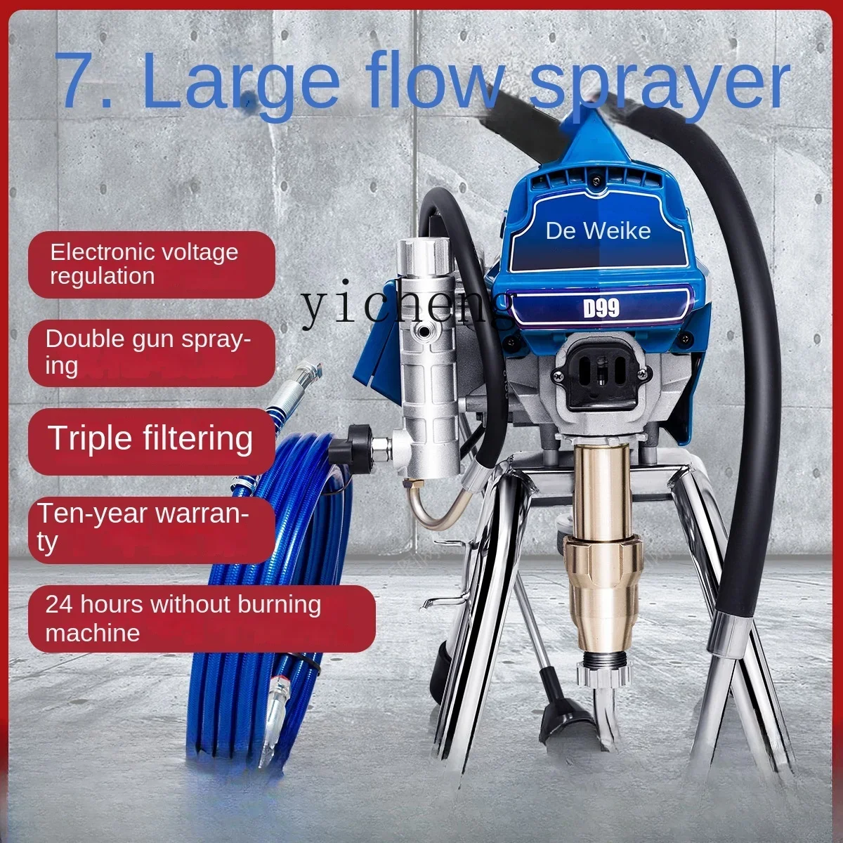 Zf Latex Paint Sprayer External Wall Special Electric High Pressure Airless Paint Sprayer