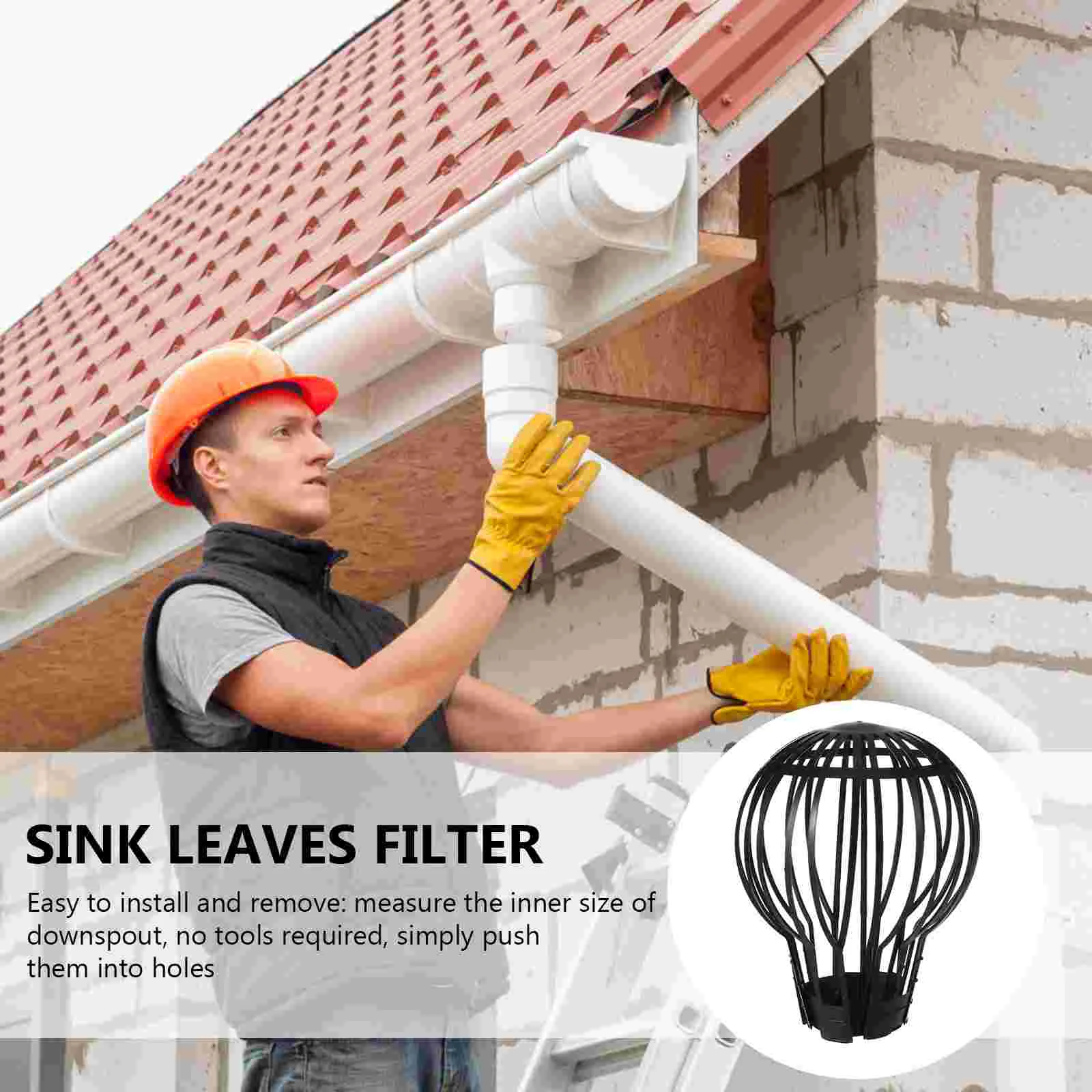 4pcs Anti- Floor Drain Rooftop Sink Filter Floor Drain Gutter Strainer