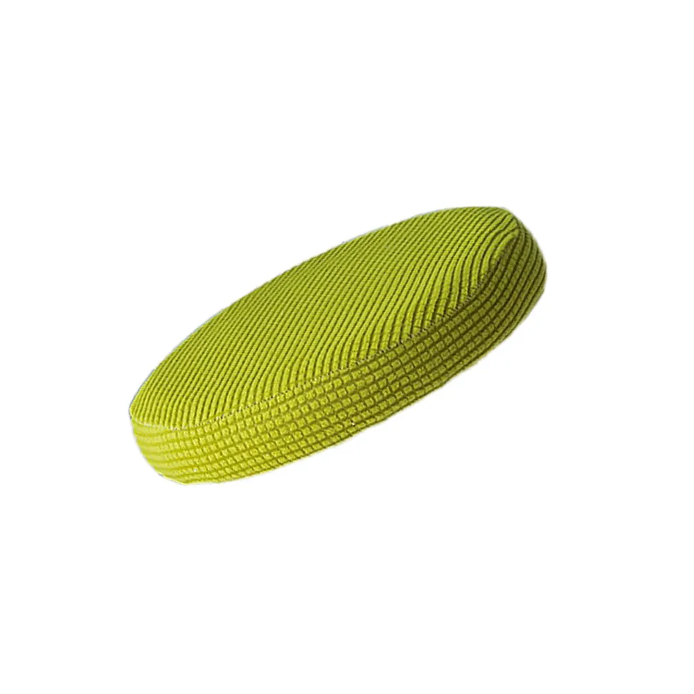 Round Protective Chair Cover Elastic Stretchy Case Autumn Leaf Yellow 30-38Cm Diameter Seat Cover for Office Hotel Party Banquet