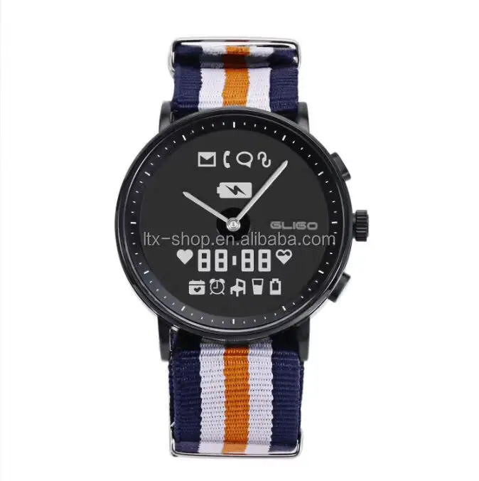 2018 New Product Fashionable Smart Multi-functional Quartz Watch With Mobile APP, E-ink Screen Heart Rate Sports