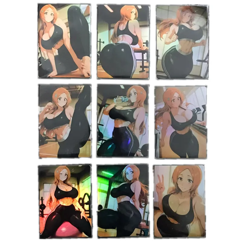 

9 шт./компл. персонажи аниме сексуальные телесные фотографии смерть Matsumoto Rangiku для взрослых 18+ боевые игры игрушки и подарочные коллекционные карты