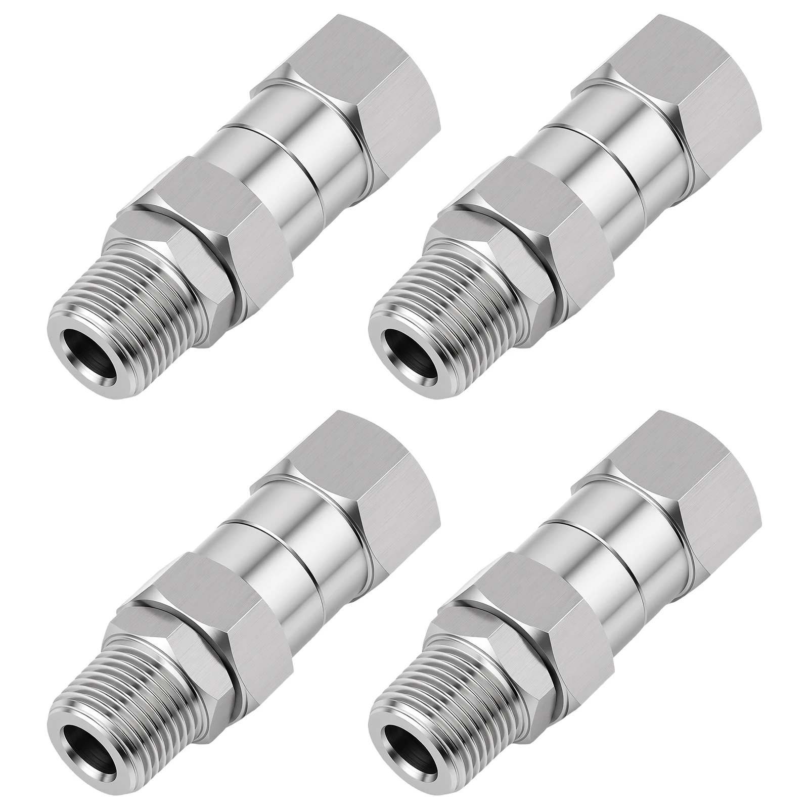 4 pcs 3/8 in NPT Pressure Washer Swivel Fittings, Male to Female Anti-Twist Hose Adapters Tools