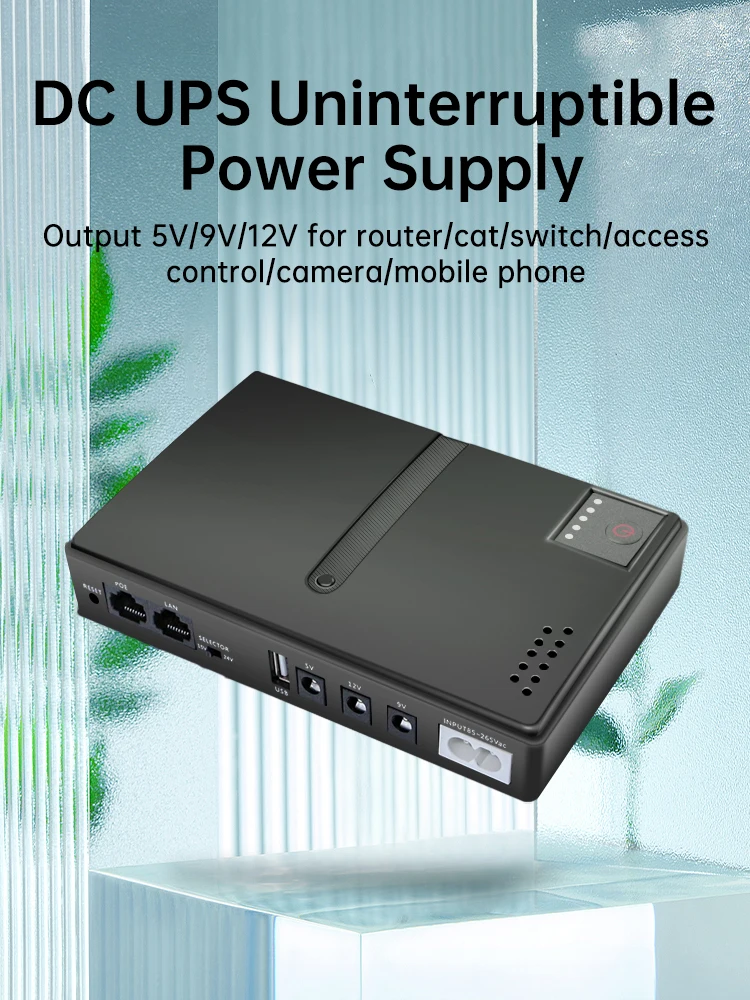 1018L Mini DC USV Unterbrechungsfreie Stromversorgung 18W 5V 9V 12V POE15V 24V Austauschbarer 18650 Batterie-Backup für Router, Modem, Kamera – Detail 2