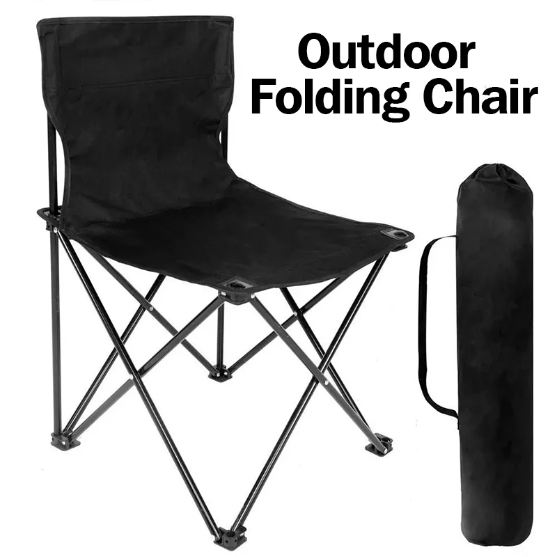 

Outdoor Portable Folding Chair With Storage Bag Foldable Car Outdoor Chair Lightweight Bearing Strong Ride Comfort Camping Gear