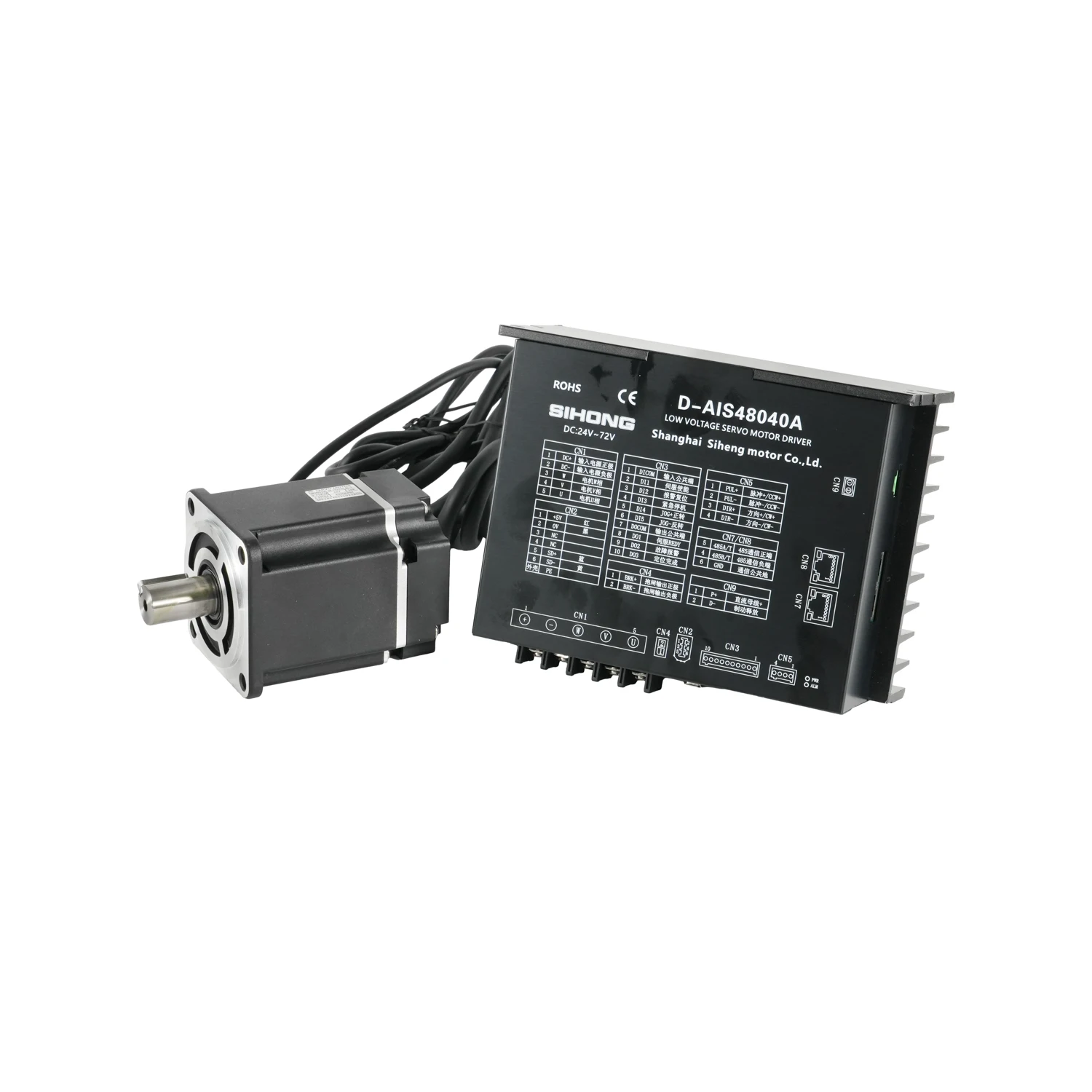 Motor Factory DC Servo Motor and Driver 60mm 200w 0.64nm 3000rpm 48VDC Driver 3phase for Smart Warehouse Shuttle Cart