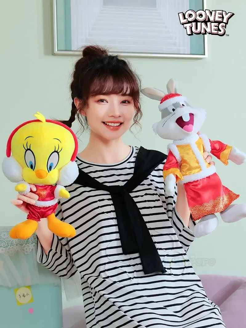 Looney Tunes Bugs Bunny Plush Toy Action Figures Tweety Bird Lola Bunny Anime Cartoon Movie Plushies Stuffed Doll Toys Gift