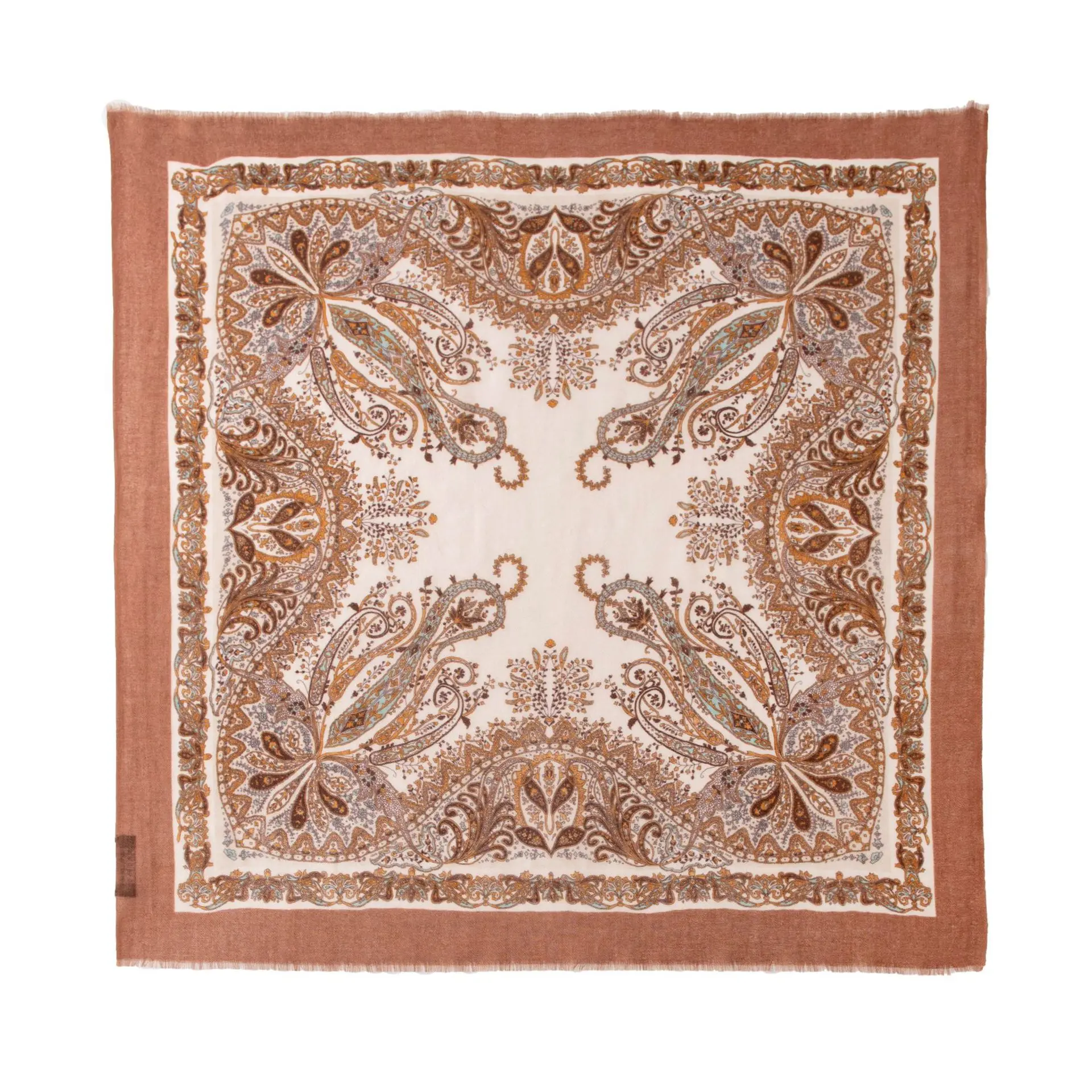 

New luxury 100% Cashmere Scarf Women Retro Brown Lightweight Thin Shawl Neck Scarf Elegant Fashionable Versatile Headscarf