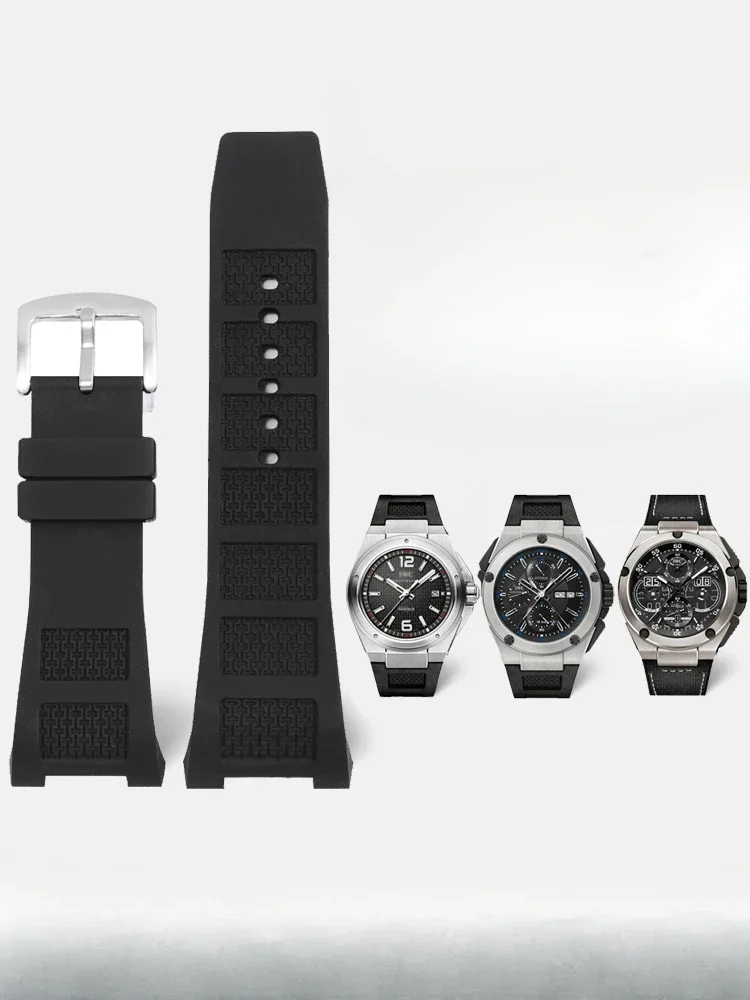 

For IWC Silicone Concave Interface Men with Tool Watchband Engineer Iw323602 Iw376501 Iw322503 30x16mm Rubber Watch Strap