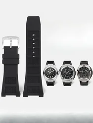 For IWC Silicone Concave Interface Men with Tool Watchband Engineer Iw323602 Iw376501 Iw322503 30x16mm Rubber Watch Strap