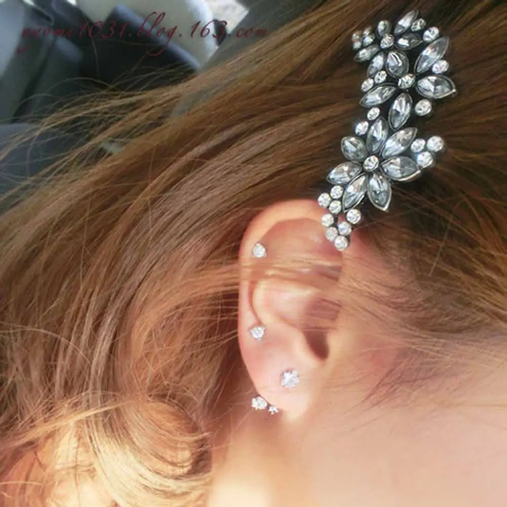 Милые заколки для волос со стразами для девочек, аксессуары, заколка для волос невесты, ювелирные изделия с кристаллами, цветок