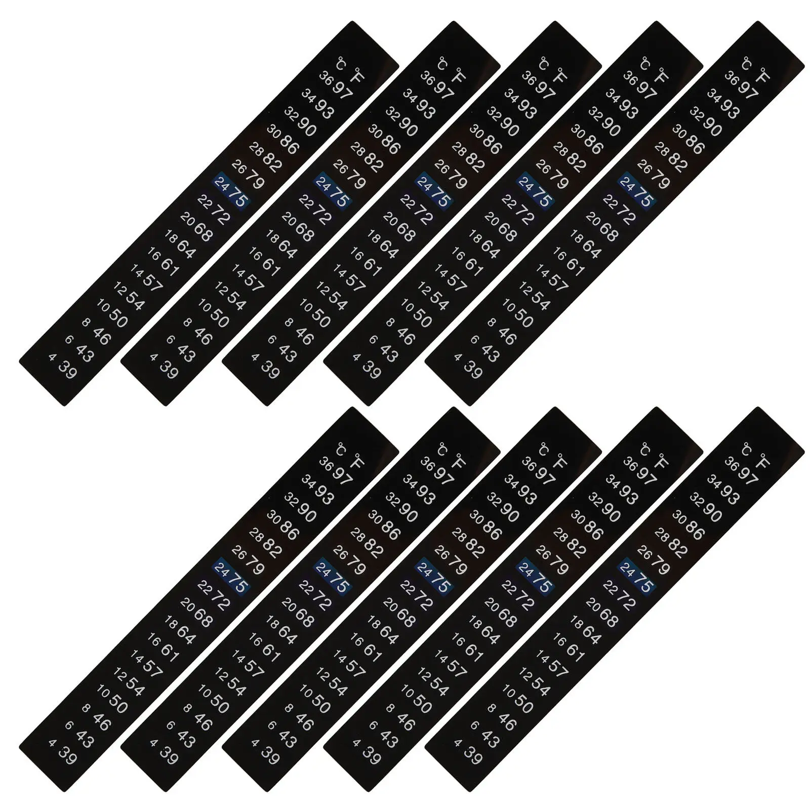 10Pcs Fermentation Thermometer Sticker Strips Accurate Adhesive Temperature Monitoring for Home Brewing Beer Wine Kombucha