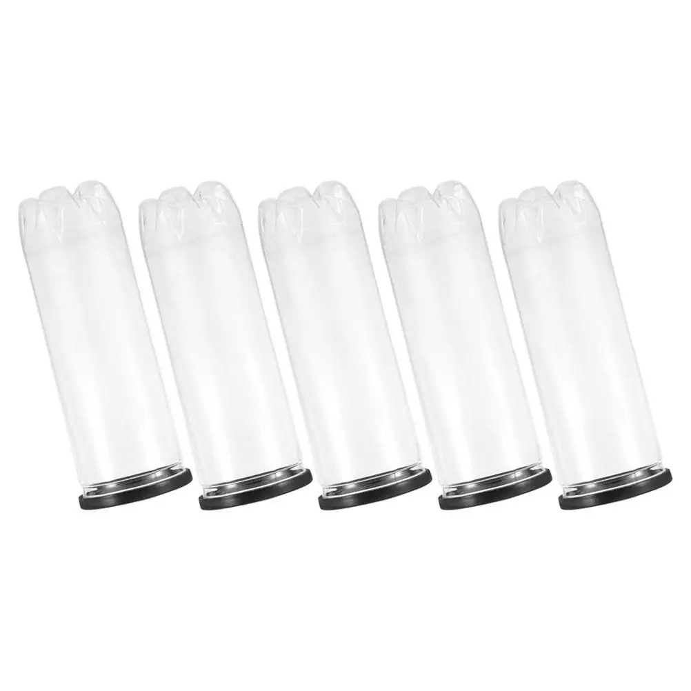 

5 Pcs Tennis Cylinders PVC Transparent Containers Black Lids Reusable Sports Supply Clear Balls Bottle Shape Tennis Bags Storage
