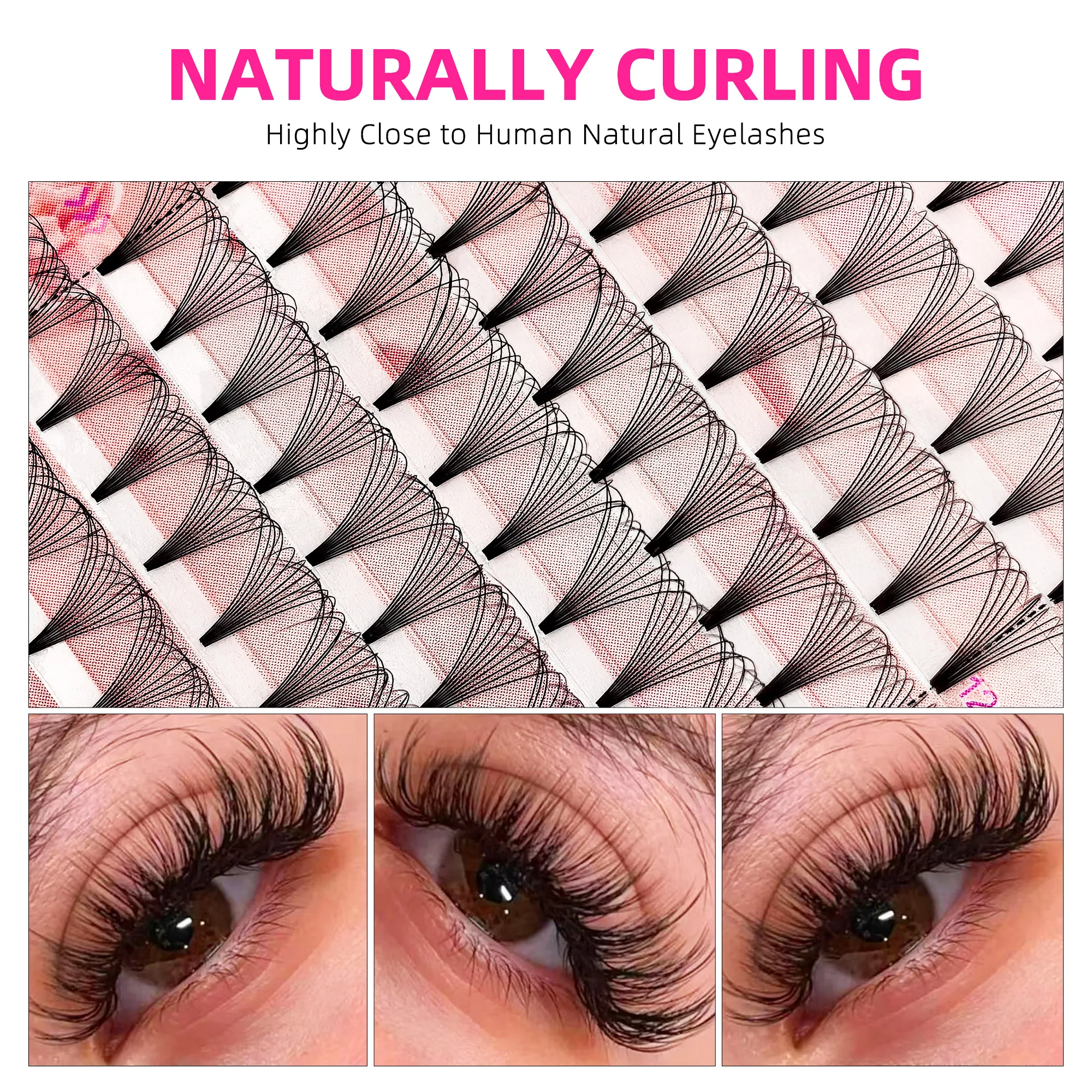 Tbestt Premade Volume Fans Short Stem Russian Volume Eyelash Extensions 3D 6D 10D Faux Mink Short Stem Volume Lashes