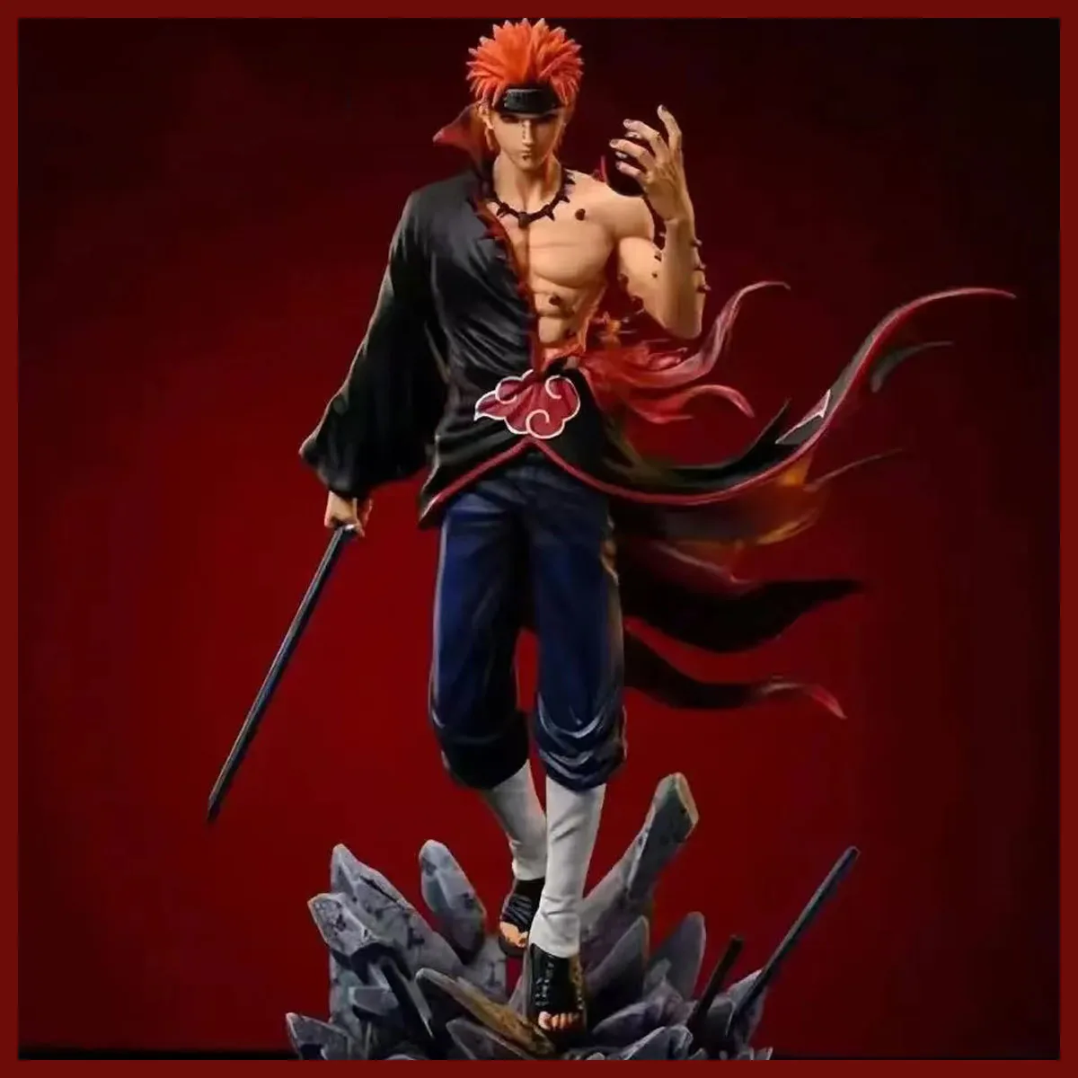 Naruto Manga Anime Figurine, PVC Action Figures, Coleção, Decoração para Casa, Modelo Infantil, Estátua, Ornamento, Brinquedos, Presentes, 23cm