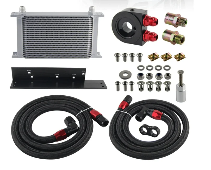 

Подходит для Nissan Fairlady 03-08 350Z VQ35/09-17 370Z VQ37, 22-рядный болт на комплекте масляного радиатора, серебристый