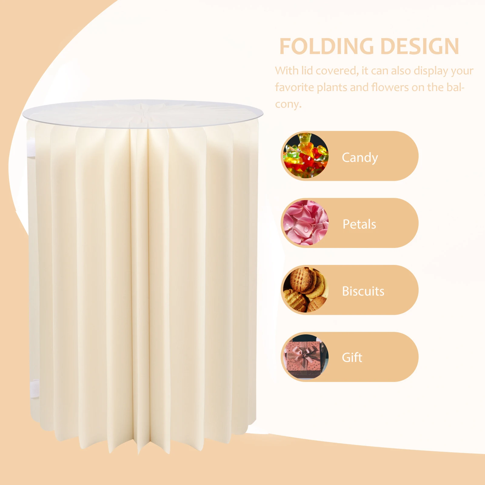 

1 set Folding Dessert Table 40# Paper Roman Column Stand for Wedding Party Birthday Cylinder Tables Foldable Display
