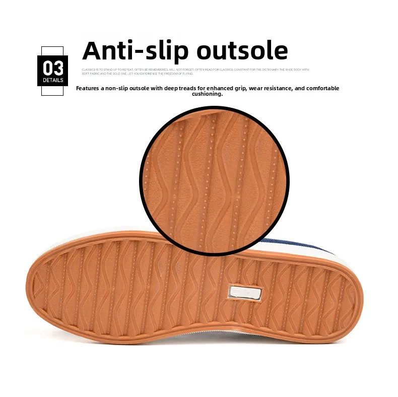 Herren-Slipper aus Canvas, atmungsaktives Obermaterial, leichte, rutschfeste Gummisohle, Sport-Label-Dekor, flache Freizeitschuhe für den täglichen Gebrauch. – Detail 8