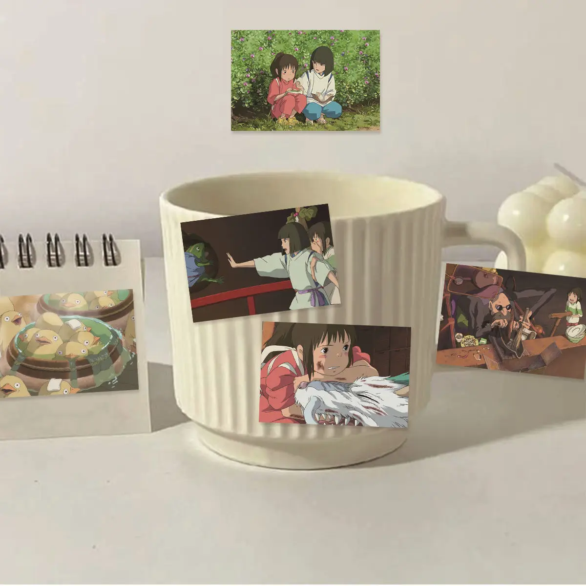 Etori Life 30pcs PVC Retro Movie Series: Spirited Away, Cartoon Anime Characters, Fun Collage Patterns DIY Decoration Stickers