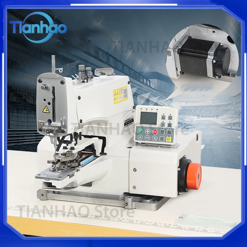 Button Locking Machine Slotted Button Machine Industrial Sewing Machine for 1377D Computer Direct Drive TQX7 14# 16# 18#