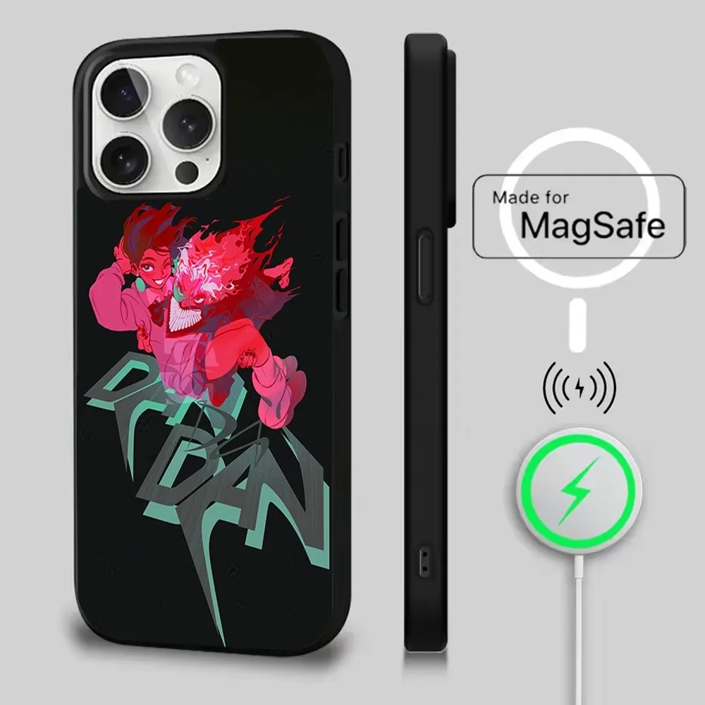 حافظة هاتف أنيمي D-Dandadan لهاتف آيفون 16,15,14,13,12,11,Pro,Max,Plus,Mini,Magsafe,حافظة شحن لاسلكية مغناطيسية