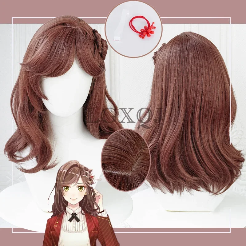 

In Stock Heroine Rose Wigs Game Tears Of Themis Women Cosplay Wig 50cm Brown Heat Resistant Synthetic Hair Anime Wigs + Wig Cap