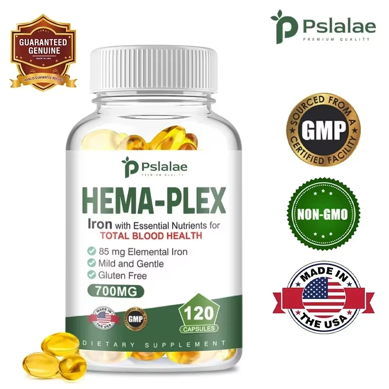 

HEMA-PLEX Iron - Helps Improve Energy Levels, Red Blood Cell Function and Blood Circulation Maintain A Healthy Immune System