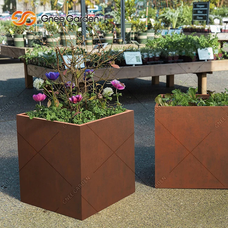 

Outdoor Raised Planter Garden Corten Metal Corten Steel Planter Corten