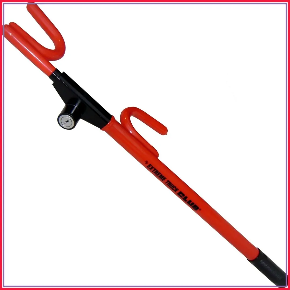 

Heavy Duty Steering Wheel Lock for Truck, SUV, Car - Anti-Theft Security, Red