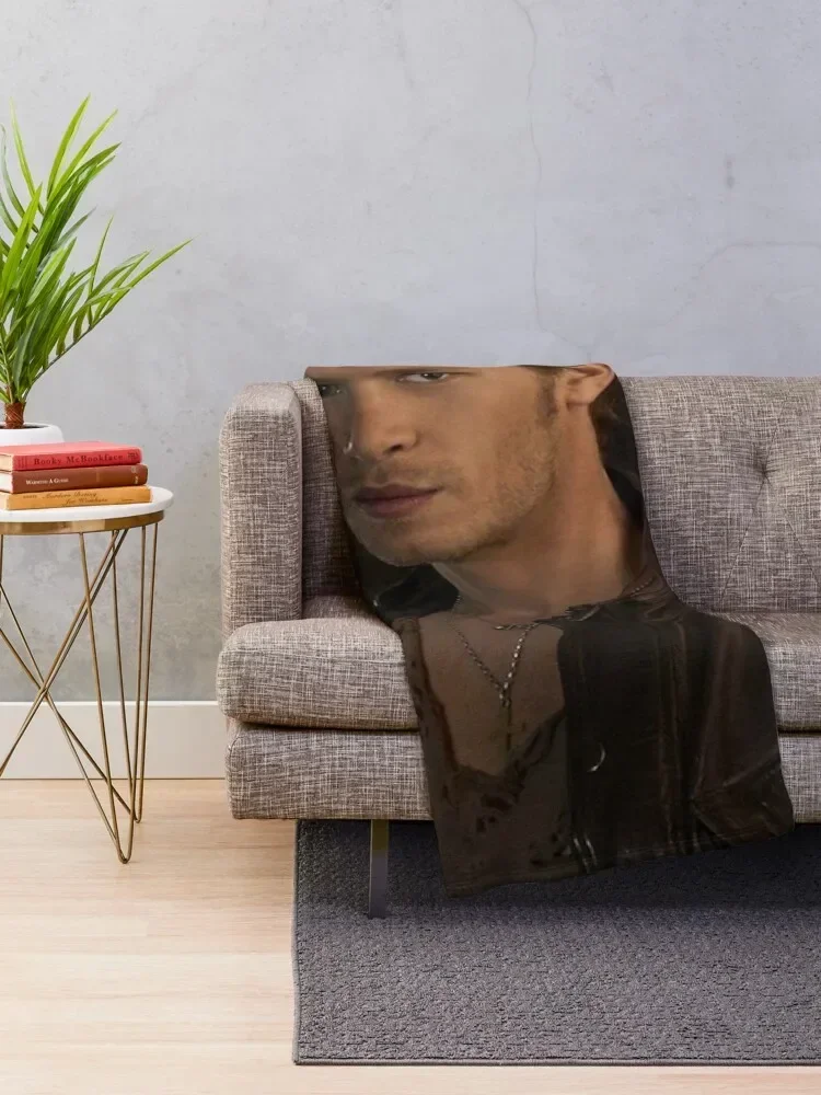 Joseph Morgan - Throw Blanket Plaid on the sofa decorative anime Beautifuls Blankets