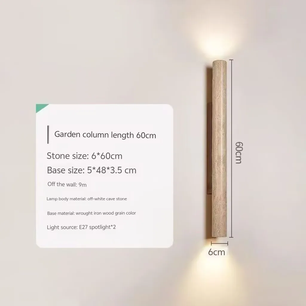 Long length natural limestone wall lamp with glowing effect, bedside wall lamp, living room wall lamp, corridor wall lamp