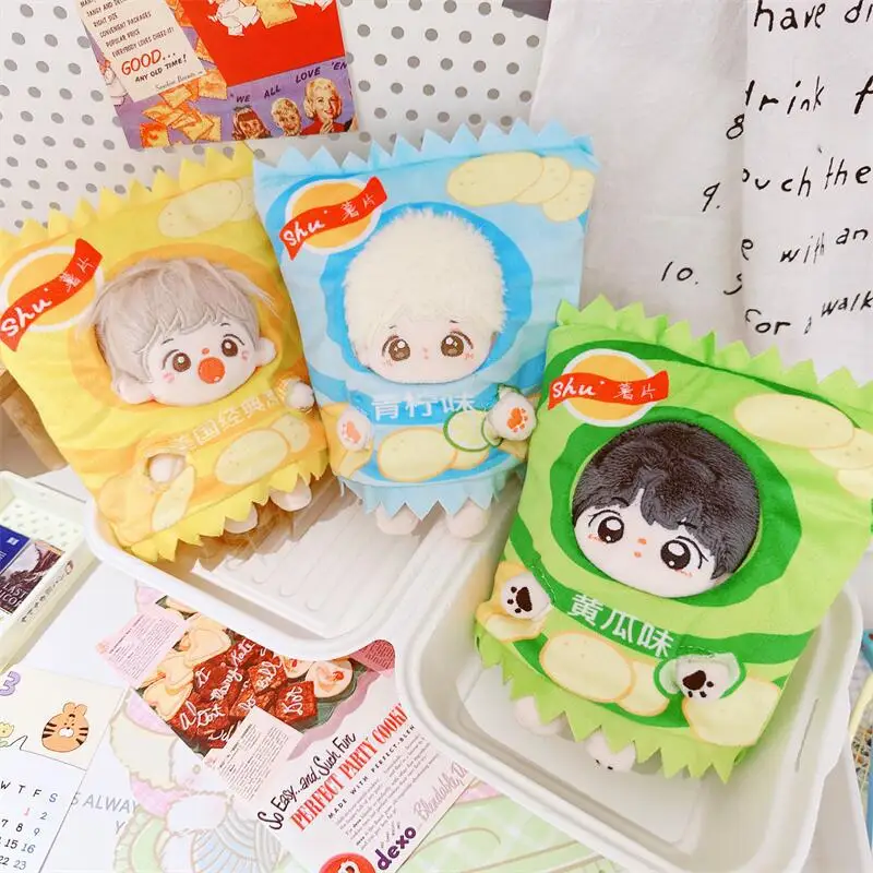 

Хлопковое платье для куклы 10 см 15 см, милое модное платье с картофельными чипсами, шляпа с подвеской, модная кукла, креативный сюрприз, праздничный подарок, аксессуары