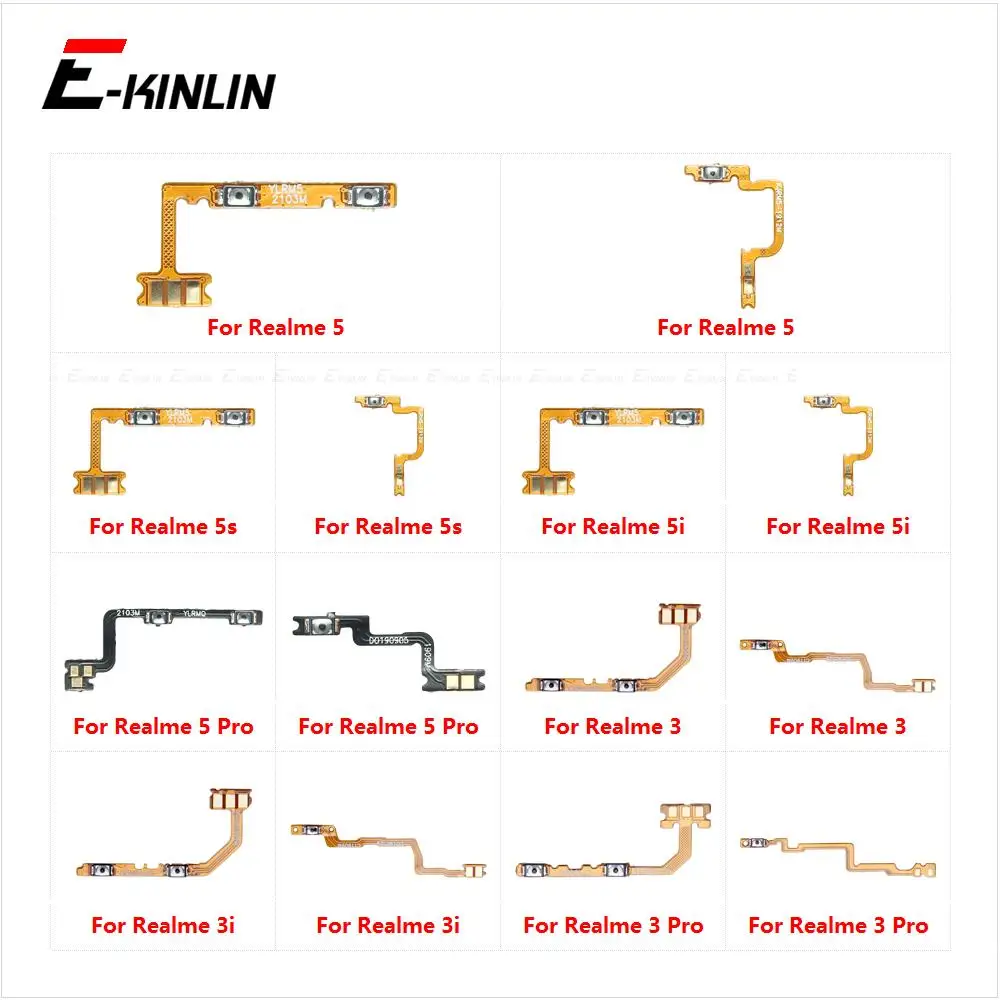 Power ON OFF Mute Switch Control Key Volume Button Flex Cable For OPPO Realme 5 5s 5i 3 3i Pro Replacement Parts