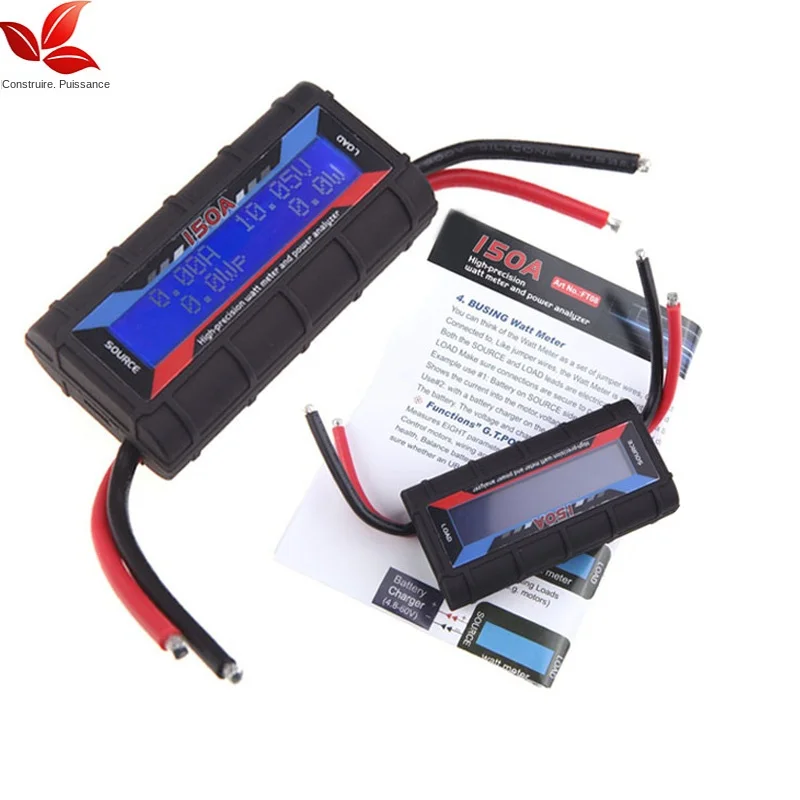 Analyseur de puissance de courant de construction 150A RC analyseur de puissance de haute précision et Watt mètre avec rétro-éclairage LCD