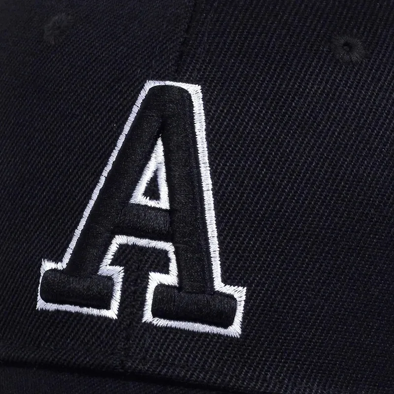 Unisex Simple Letter A Embroidery Baseball Caps Spring and Autumn Outdoor Adjustable Casual Hat Sunscreen Hat