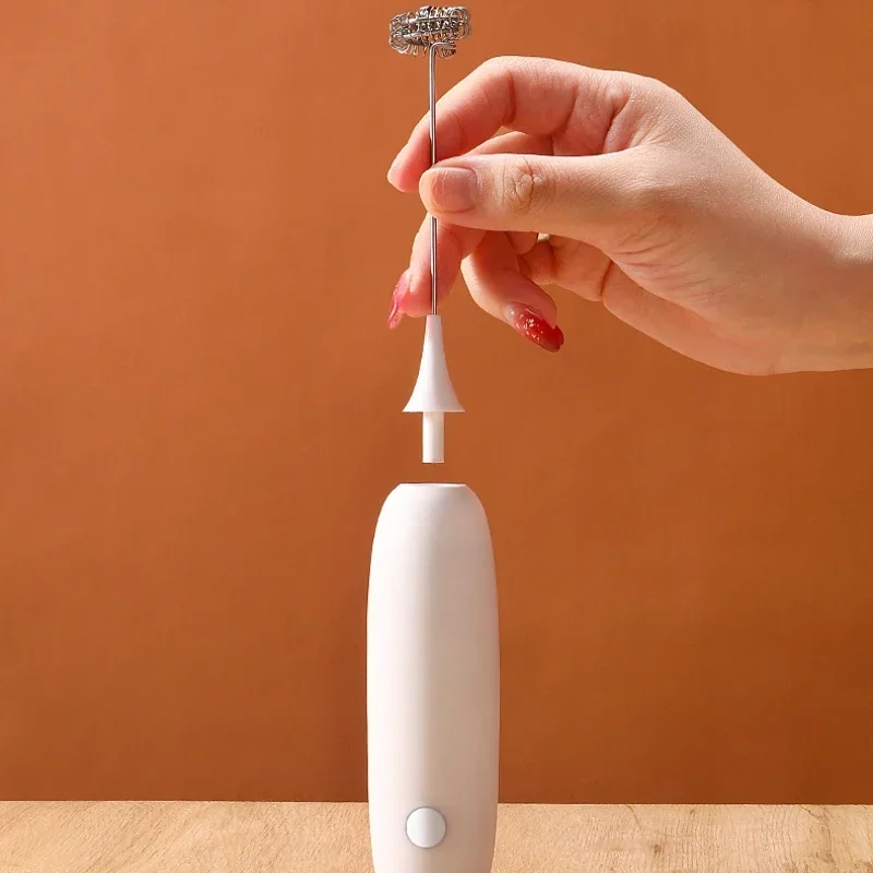 มือ Frother นมไฟฟ้ารุ่นแบตเตอรี่มือถือไข่ Beater Froth Mixer ครีมเทียมกาแฟ Whisk Frothy Blend Kitchen Mixer Stirrer