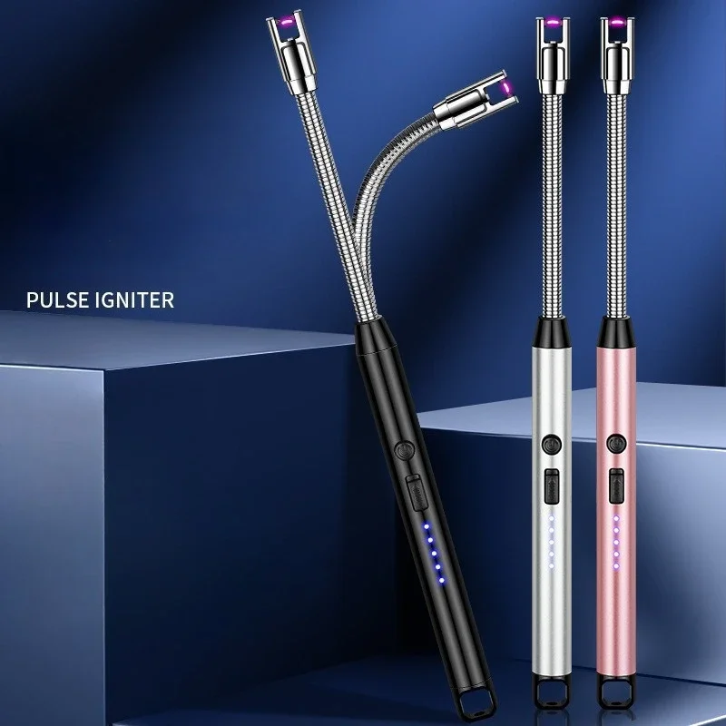 New Metal Aromatherapy Candle Gas Stove Kitchen Charging Ignifier Outdoor Bendable Natural Gas Extended Lighter Ignition Stick