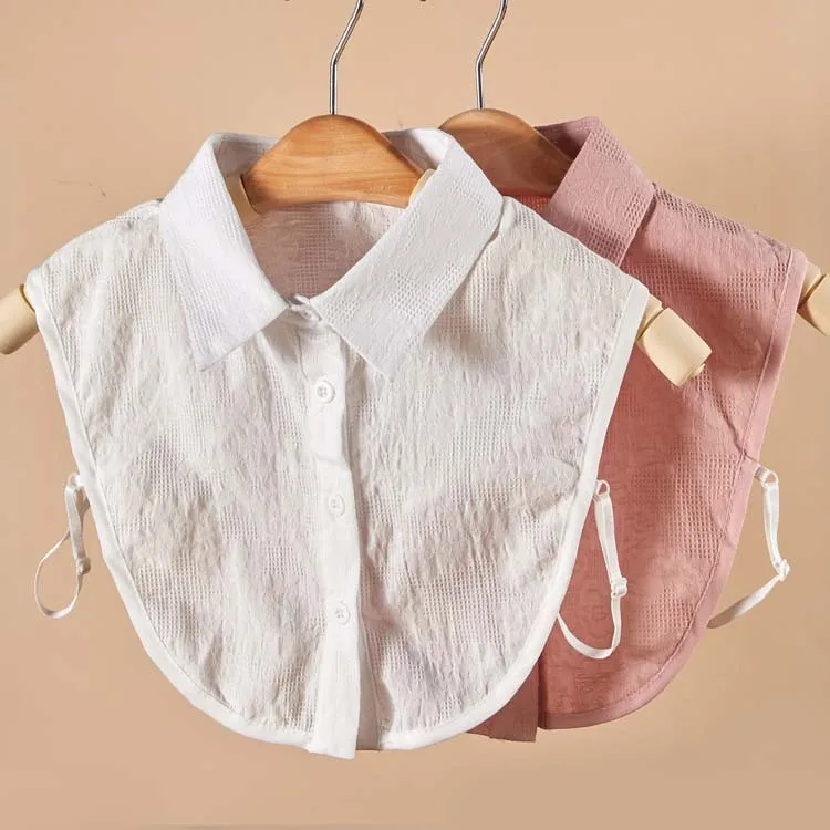 Picture 3: Classic Women Cotton Lace Fake Collar Vintage Detachable Clothes Accessories Lapel Blouse Top Shirt Collar False Collar