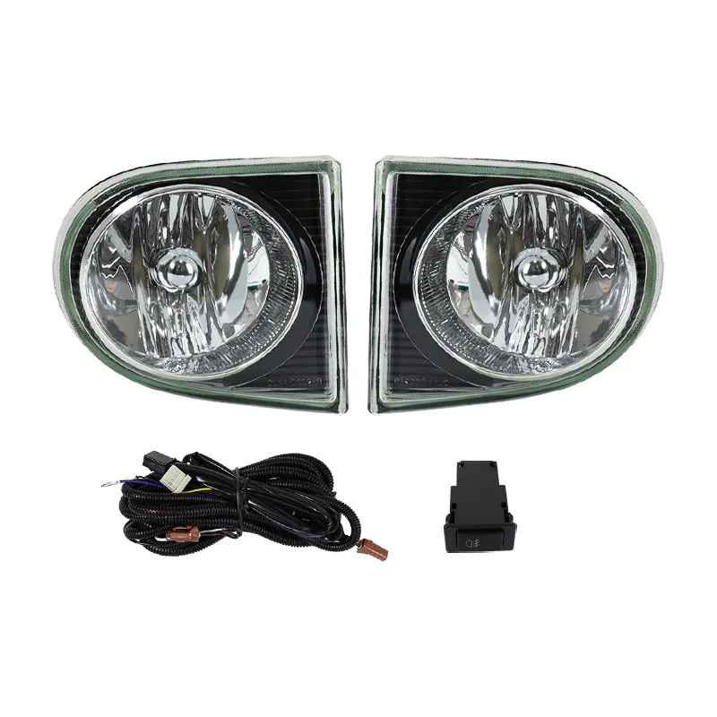 Car Front Bumper Fog Lamp Kit Version Additional Foglight Set Switch + Wiring For FOR Nissan Patrol 2001 2002 2003 2004