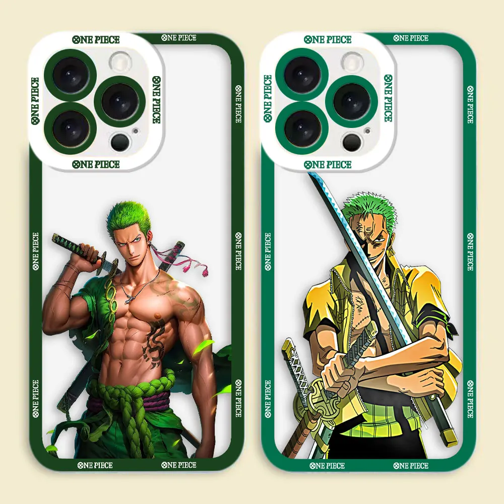 Roronoa Zoro One P-Piece Cover Clear Phone Case For Redmi Note 15 14 13 12 11 11T 11S 10 9 10S 9S 8 Pro Max Plus Shell Capa Case