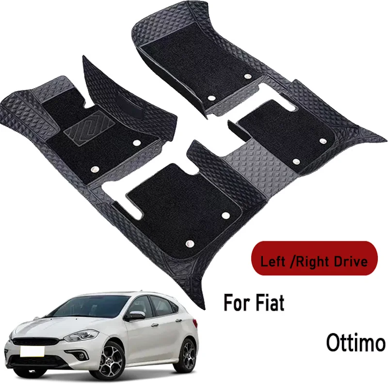 Car floor mats for Fiat Ottimo 2014 2015 2016-2017 Customauto foot Pads automobile carpet cover interior accessories