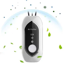 Travel Air Cleaner New, USB Ionizer Mini Filterless Wireless Necklace Personal Portable Rechargeable Hanging Neck Air Purifier