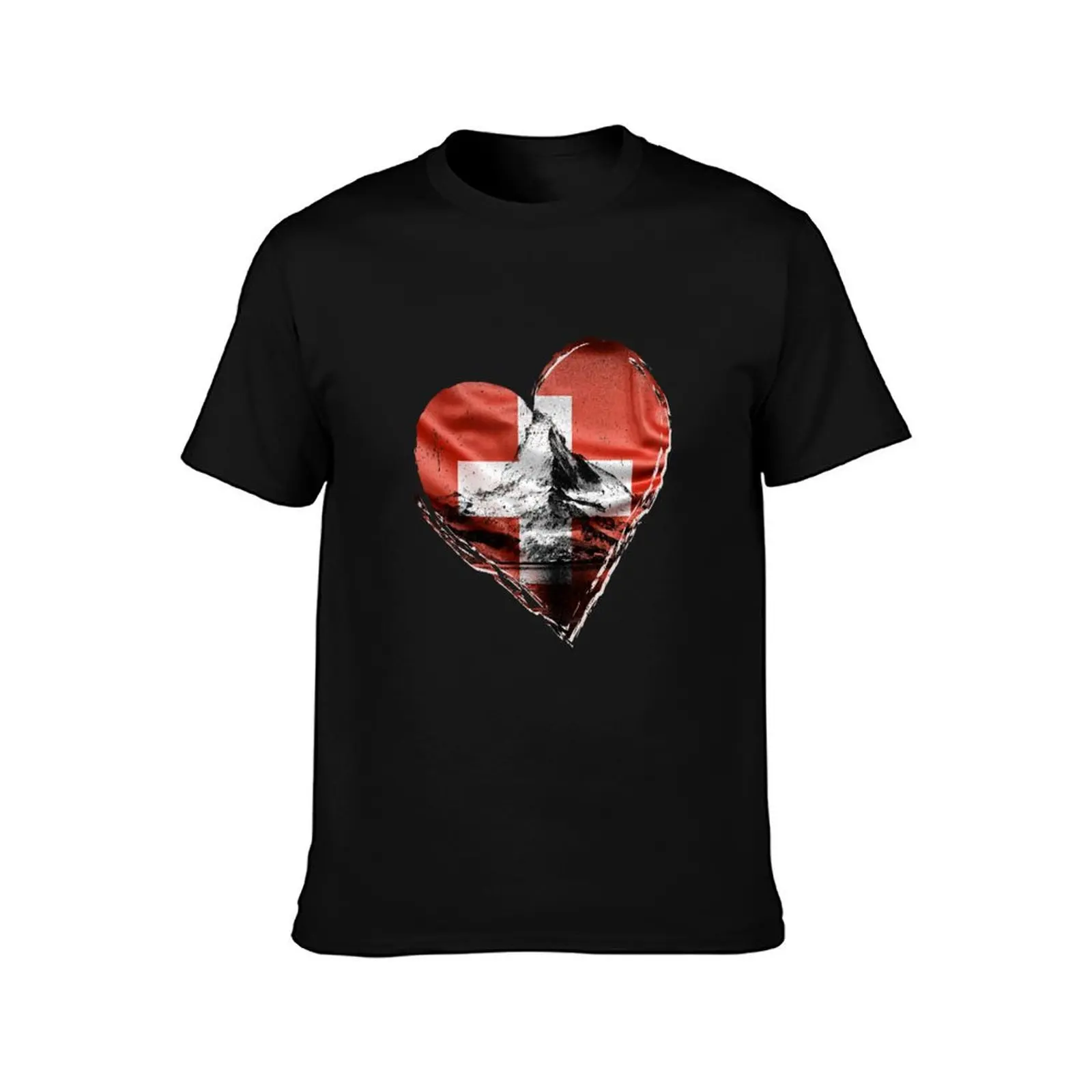 Switzerland Flag Swiss German Bern Zurich Alps T-Shirt Graphic Print Short Sleeve T-Shirt