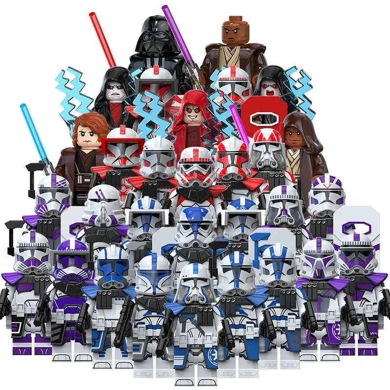 HOT T0YS Anime Figure Building Blocks Clone Trooper Shock Trooper Figure building blocks Palpatine Anakin Skywalker Toys view 4