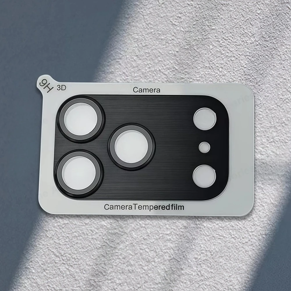 واقي كاميرا معدني برتقالي زجاجي لهاتف آيفون 17 برو ماكس غطاء حلقة عدسة معدني لهاتف آيفون 17 برو ماكس ملحقات عدسات الهاتف