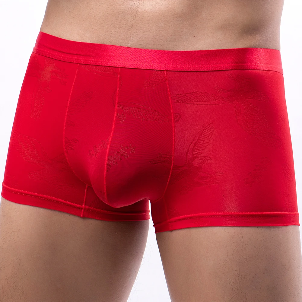 

Mens Ice Silk Underwear Boxer Briefs Shorts Breathable Pouch Underpants Trunks