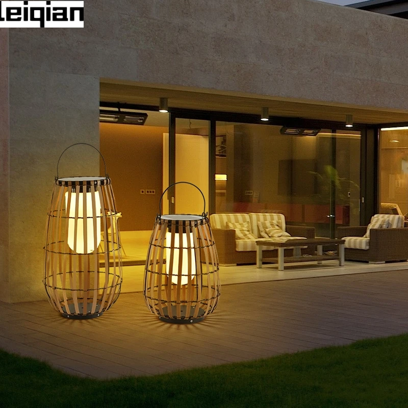 

Outdoor IP65 waterproof villa courtyard landscape lawn light solar LED light garden fence decorative light rattan