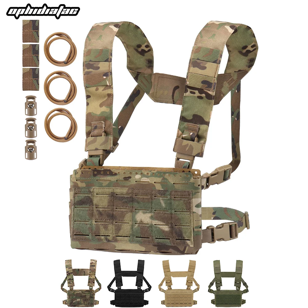 

OphidianTac MK5 Chest Rig MOLLE Laser Cut Triple 5.56 Magazine Pouch for Plate Carrier Hunting Vest