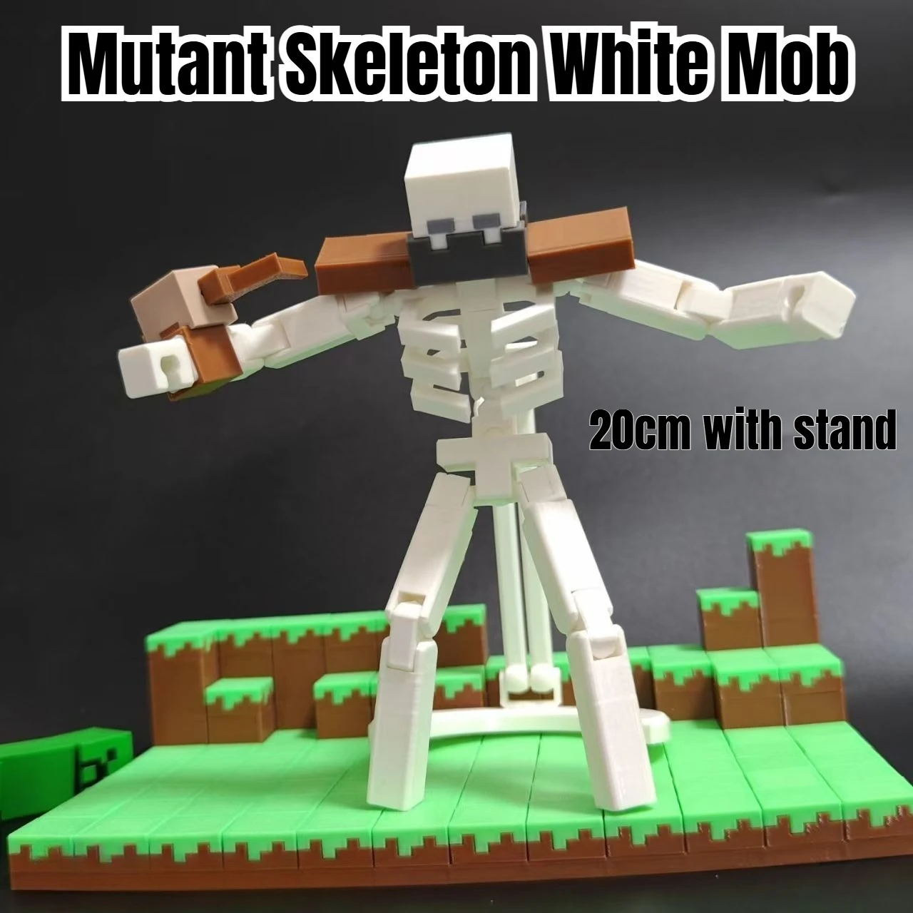 

3D Printed MC Mutant Skeleton, Skeleton Knight, Skeleton Archer Super Articulated Action Figures Assembleable Model Toys