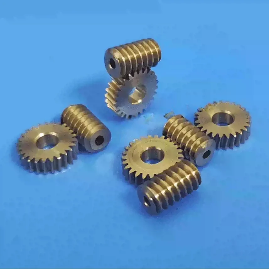 Micro Worm Gear and Worm Wheel Set, Ratio 1:25, Module 0.5 worm bore 5mm  for RC Models and Precision Machinery